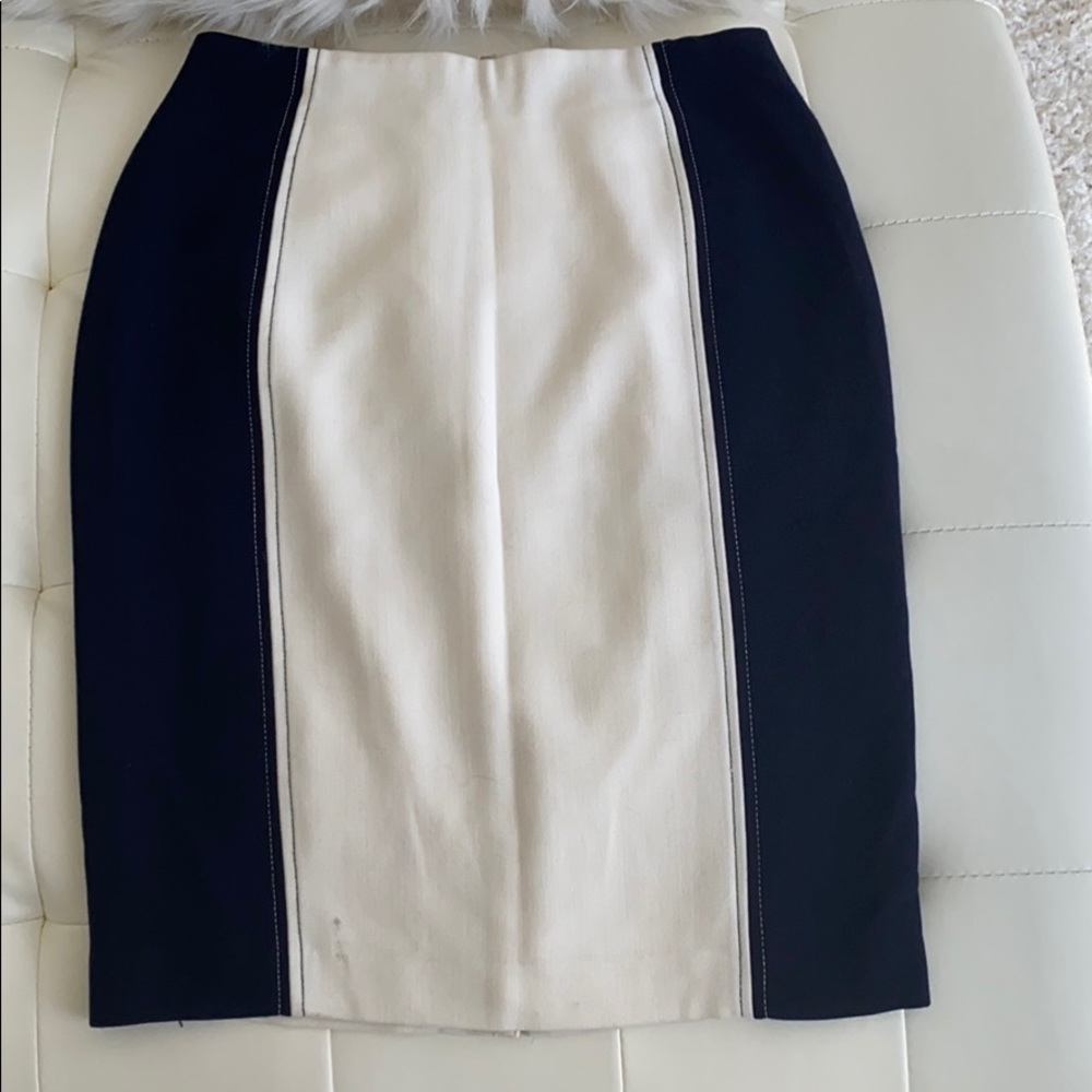 Ann Taylor Size 4 navy and white spring skirt